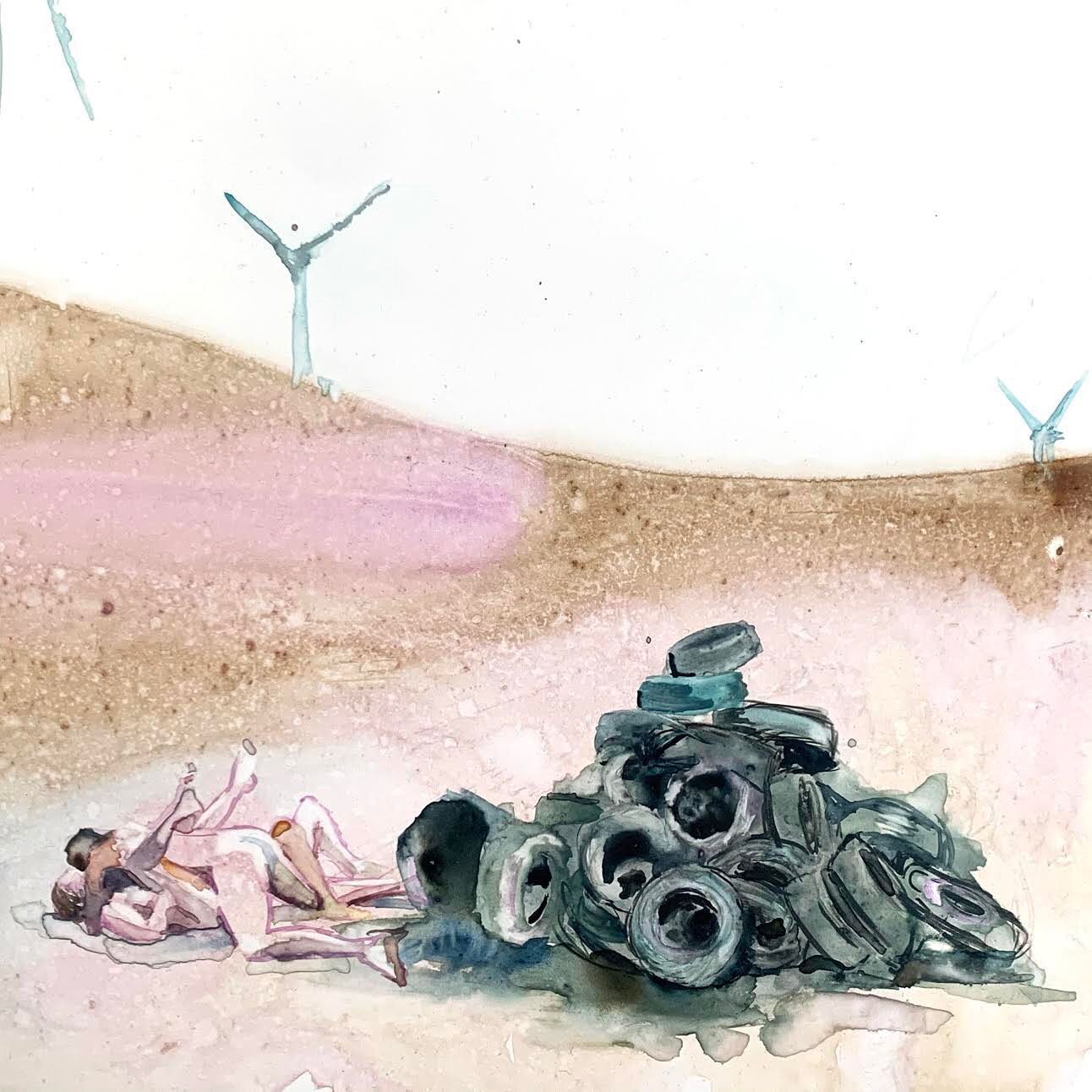 Group sex and dystopian landscapes. Let&rsquo;s discuss. LA based painter Molly Segal talks about her current show @lunaanaisgallery @wonzimer in #dtla on our latest podcast https://anchor.fm/Michael-delgado2. Molly also talks w @shananys Dambrot on 